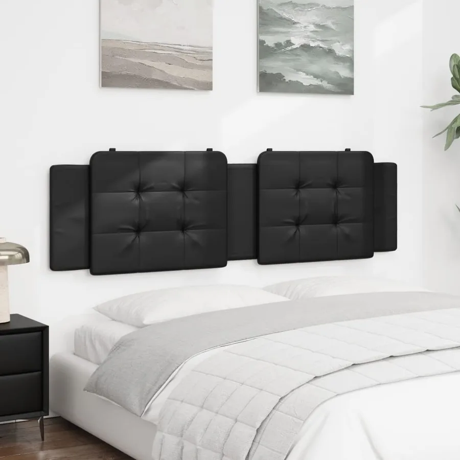 Coussin de tête de lit Zadar noir 180 cm similicuir - 3