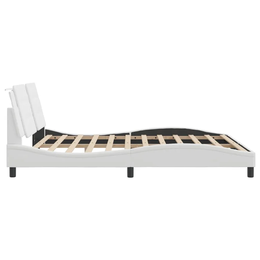 Cadre de lit avec LED sans matelas Zadar blanc 180x200 cm - 8