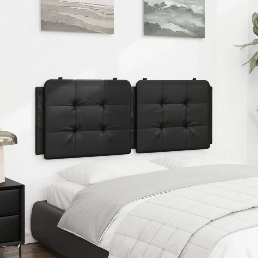 Coussin de tête de lit Zadar noir 120 cm similicuir - 3