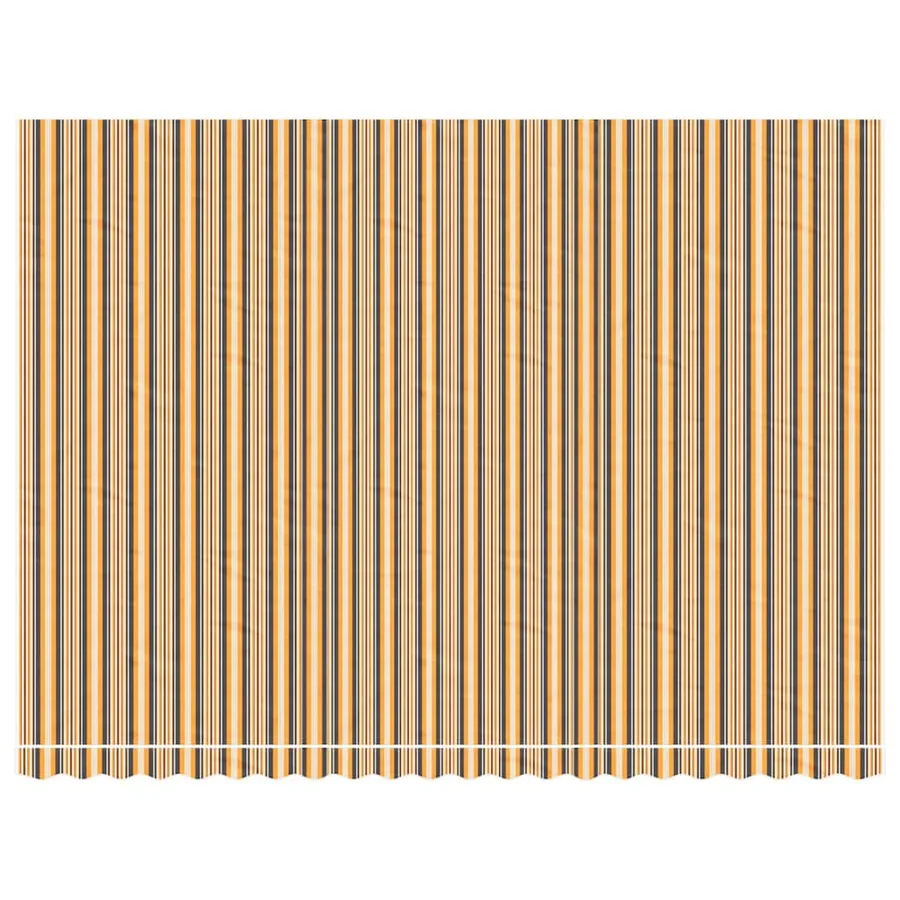 Tissu de remplacement pour auvent orange et noir 5x3,5 m polyester - 3