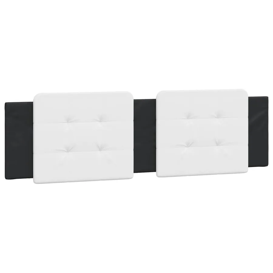 Coussin de tête de lit Zadar blanc et noir 180 cm similicuir - 2