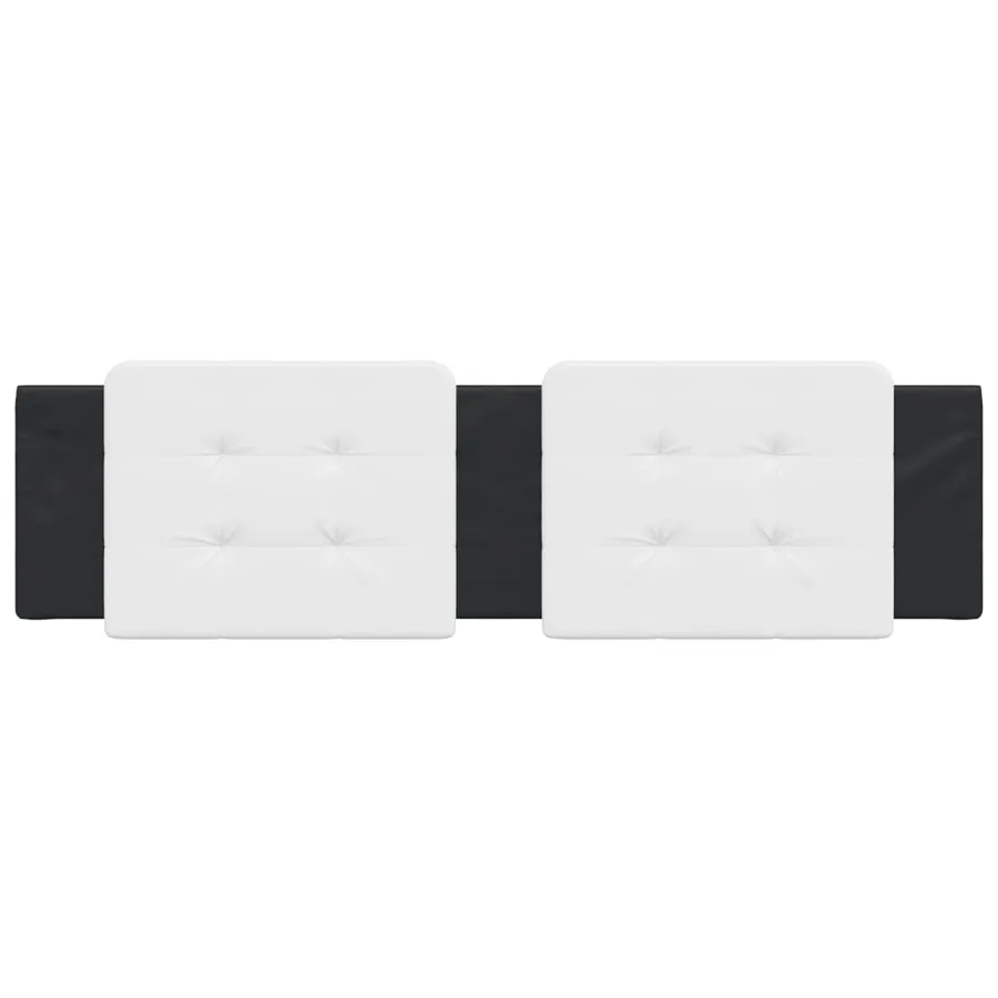 Coussin de tête de lit Zadar blanc et noir 180 cm similicuir - 4