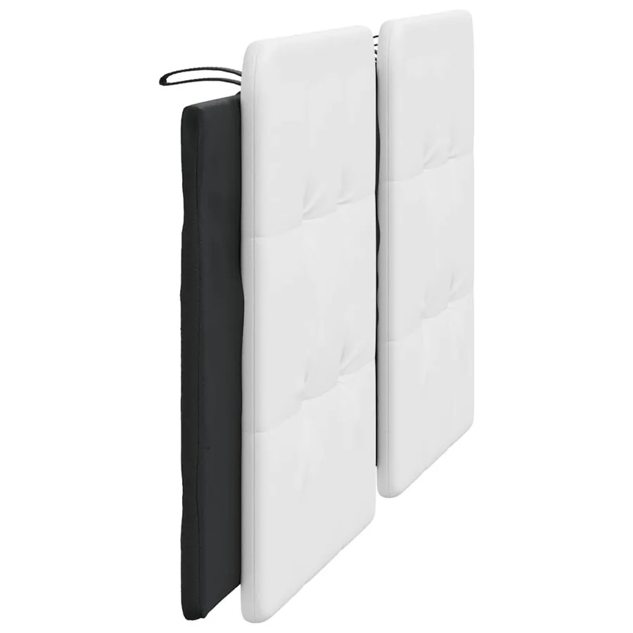 Coussin de tête de lit Zadar blanc et noir 180 cm similicuir - 5