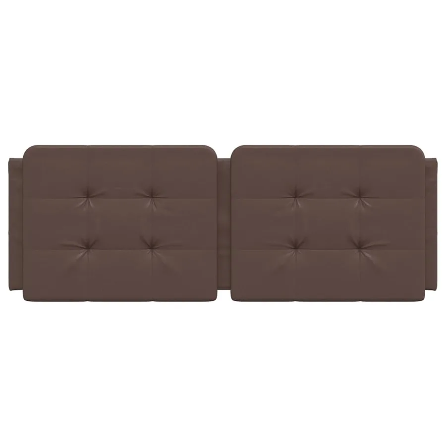 Coussin de tête de lit Zadar marron 120 cm similicuir - 4