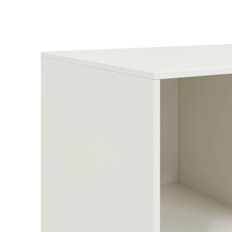 Buffet blanc 99x39x73 cm acier - 11