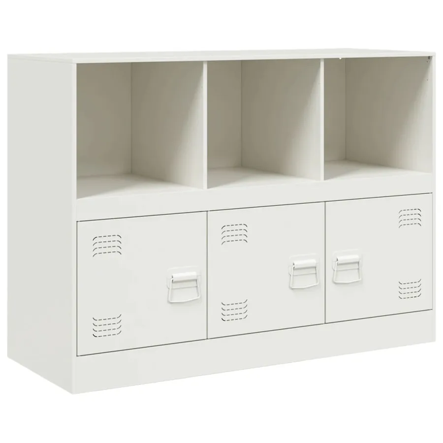 Buffet blanc 99x39x73 cm acier - 2