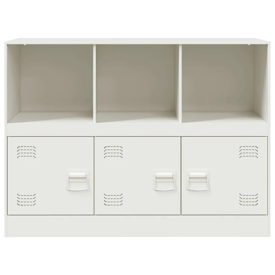 Buffet blanc 99x39x73 cm acier - 6