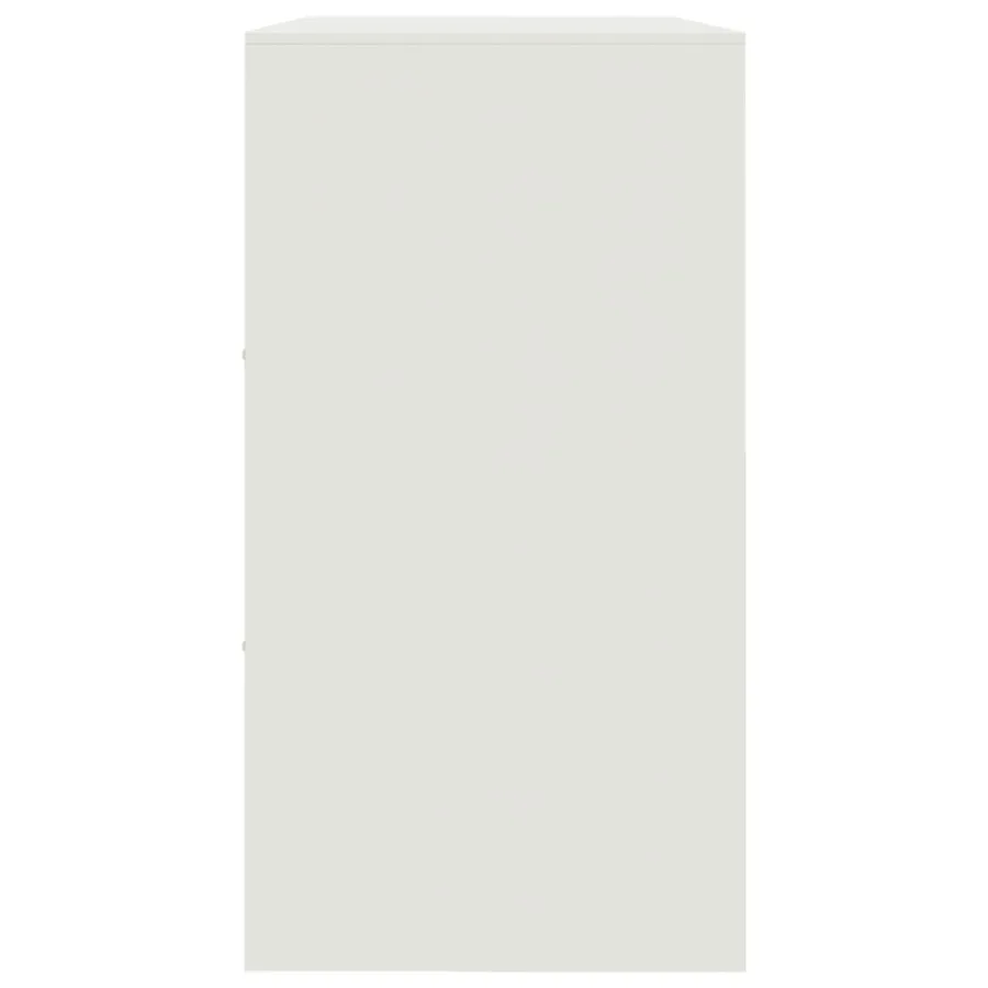 Buffet blanc 99x39x73 cm acier - 8