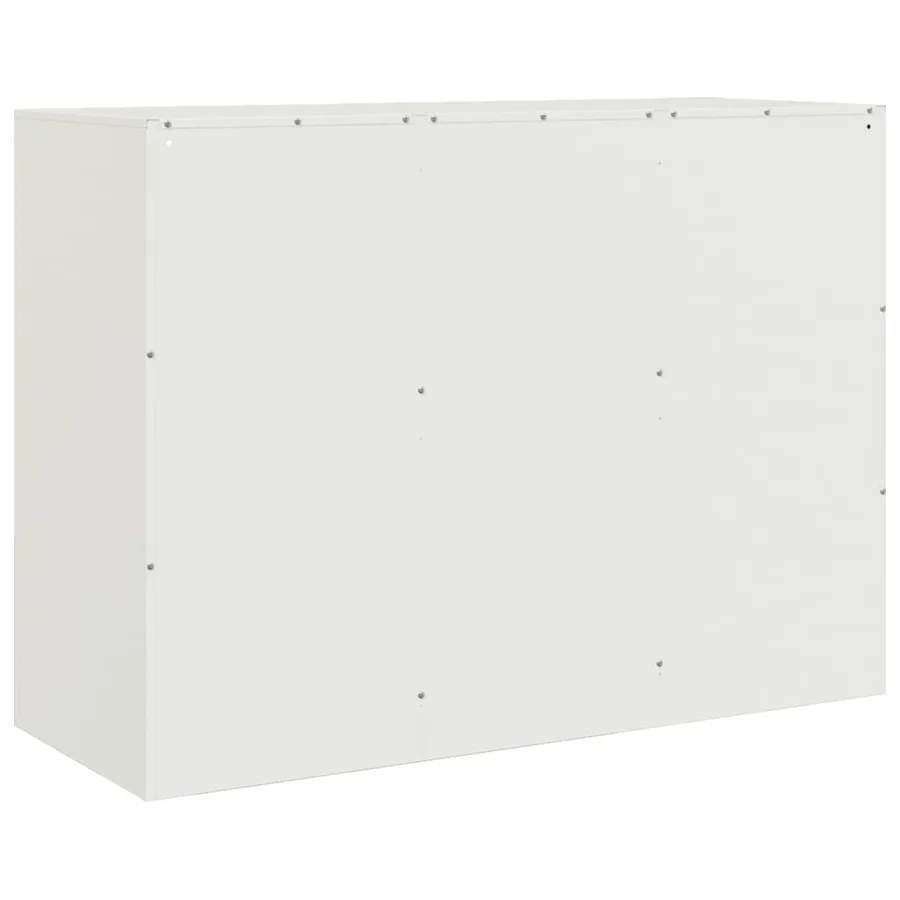 Buffet blanc 99x39x73 cm acier - 9