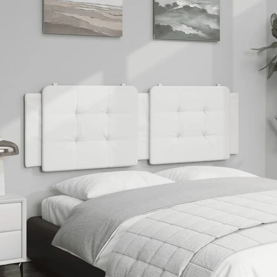 Coussin de tête de lit Zadar blanc 160 cm similicuir - 3