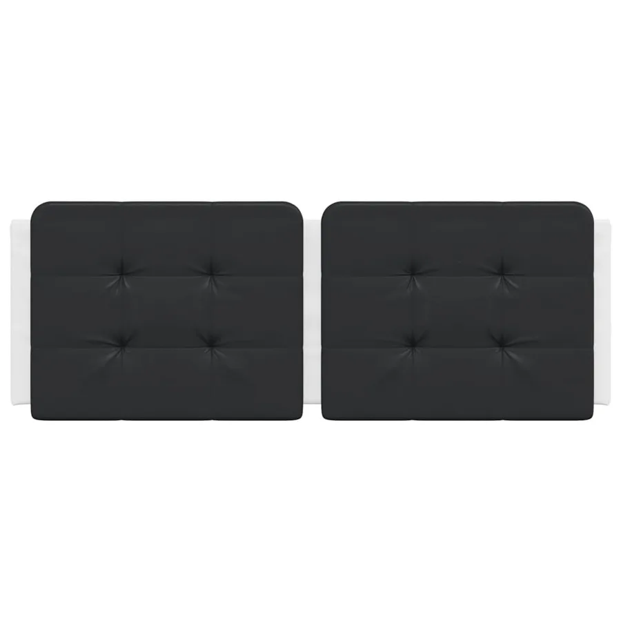 Coussin de tête de lit Zadar noir et blanc 140 cm similicuir - 4