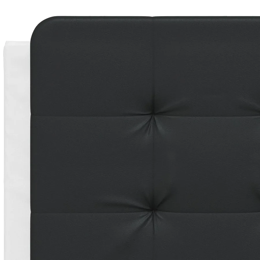 Coussin de tête de lit Zadar noir et blanc 140 cm similicuir - 7