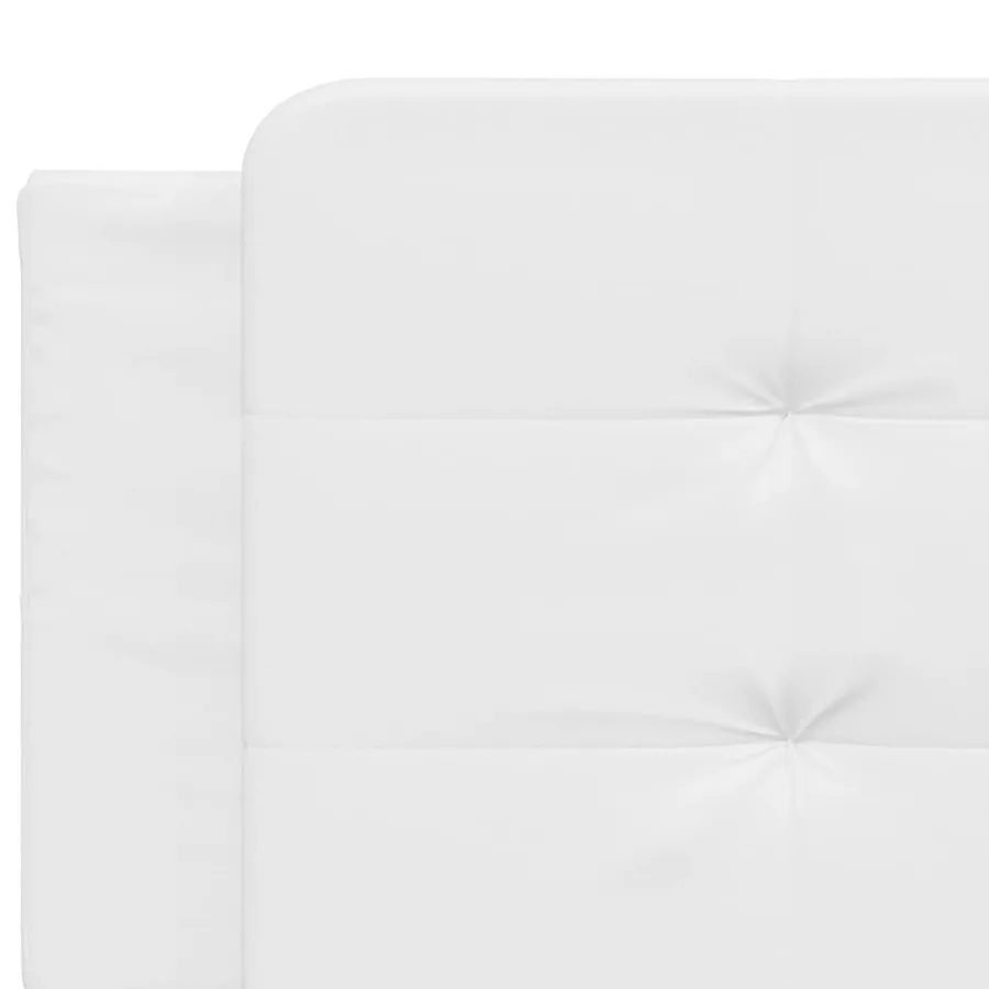 Lit avec matelas Zadar blanc 160x200 cm similicuir - 7