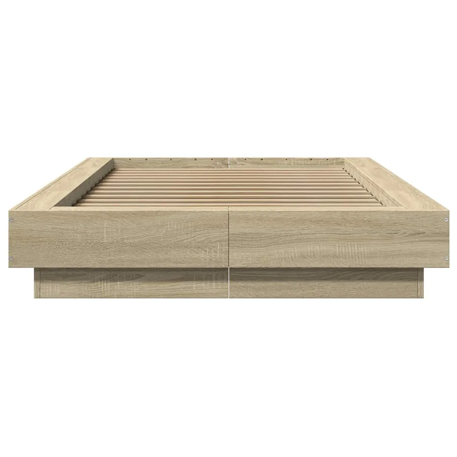 Cadre de lit sans matelas chêne sonoma 100x200 cm - 4