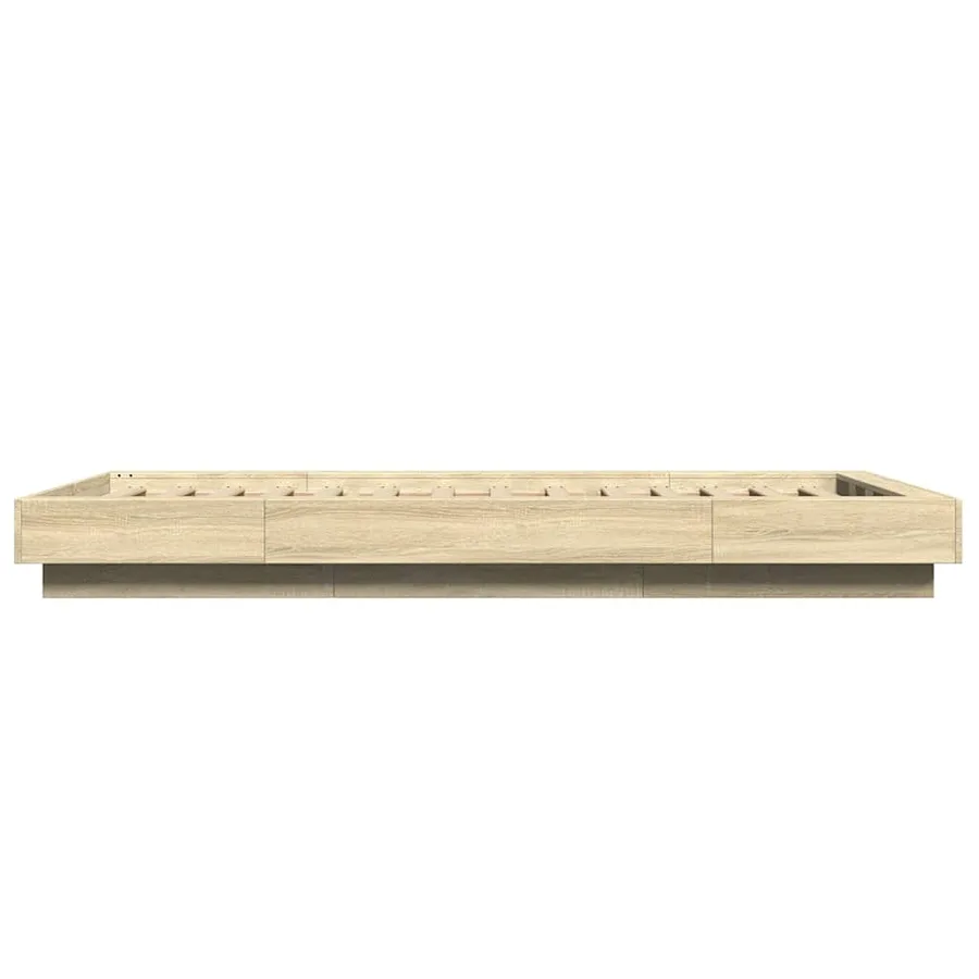 Cadre de lit sans matelas chêne sonoma 100x200 cm - 5