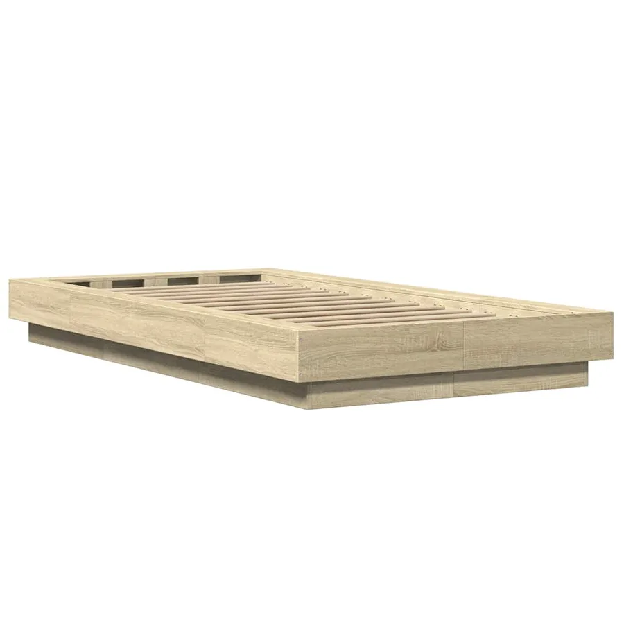 Cadre de lit sans matelas chêne sonoma 100x200 cm - 6