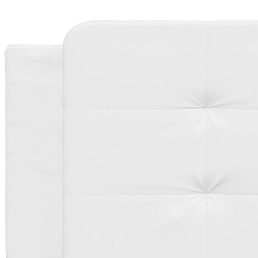 Cadre de lit sans matelas Zadar blanc 160x200 cm similicuir - 10