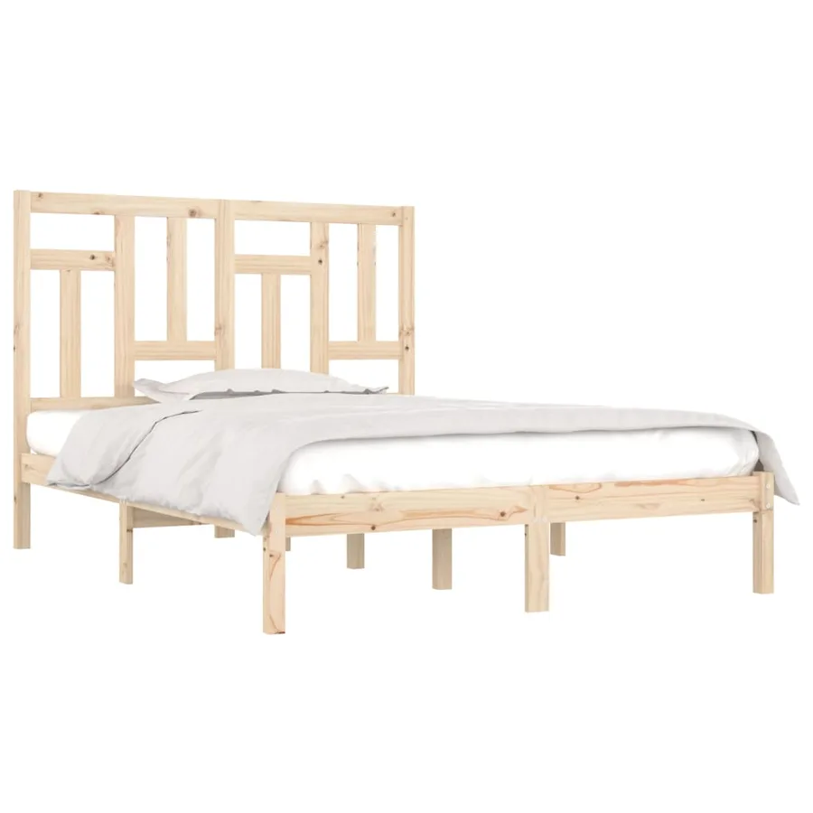 Cadre de lit Bois de pin massif 140x190 cm - 3