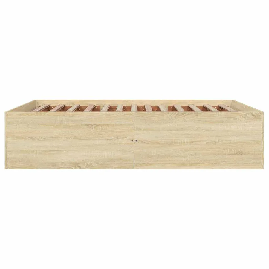 Cadre de lit sans matelas chêne sonoma 150x200 cm - 5