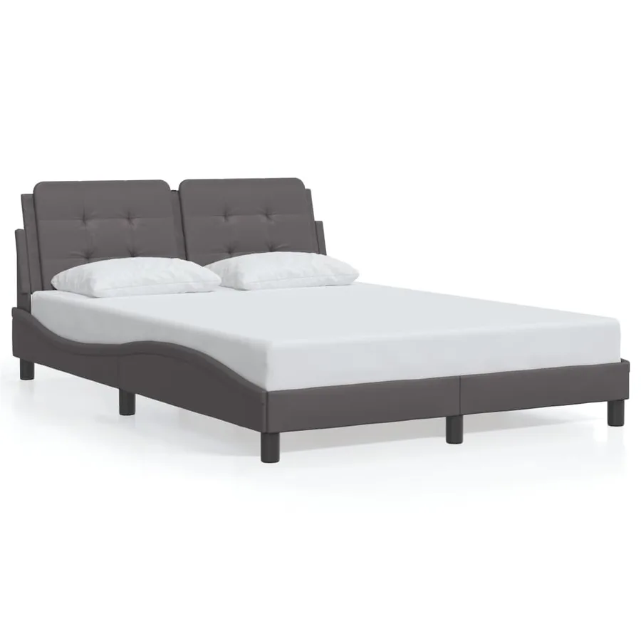 Cadre de lit avec LED sans matelas Zadar gris 140x190 cm - 5