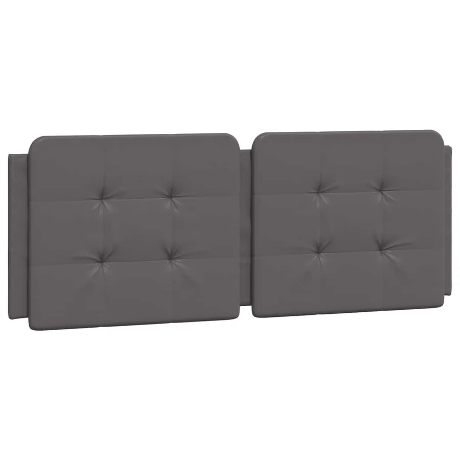 Lit avec matelas Zadar gris 140x200 cm similicuir - 5