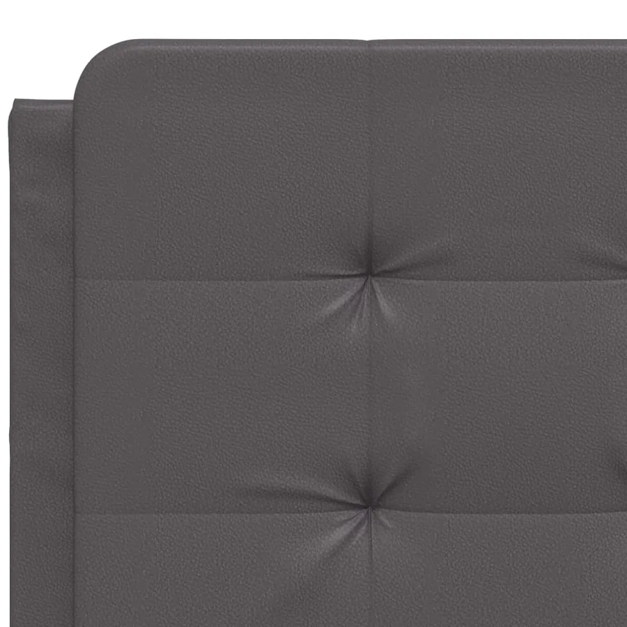 Lit avec matelas Zadar gris 140x200 cm similicuir - 7