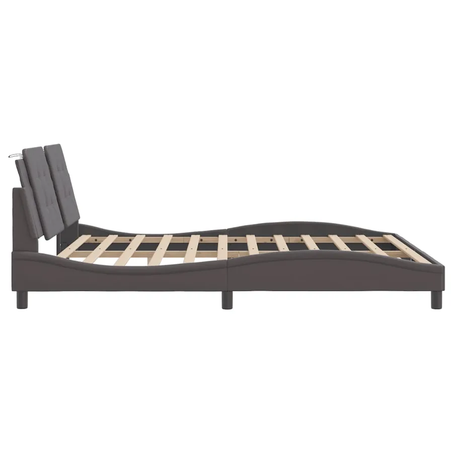 Cadre de lit avec LED sans matelas Zadar gris 180x200 cm - 8