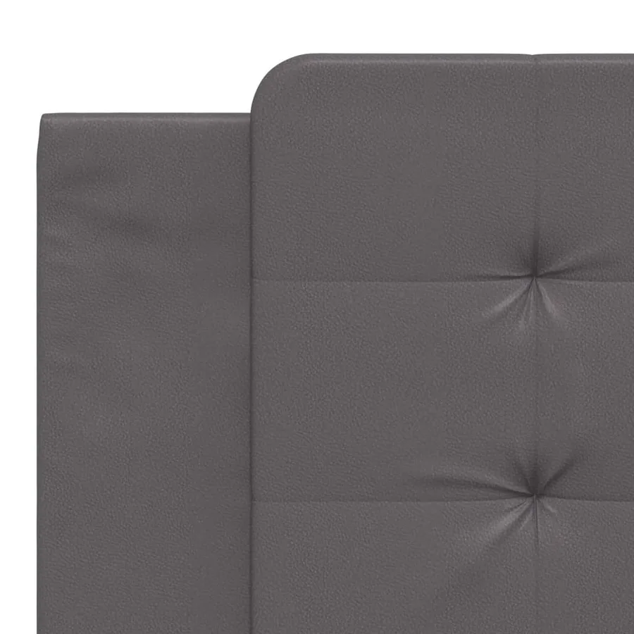 Lit avec matelas Zadar gris 180x200 cm similicuir - 7
