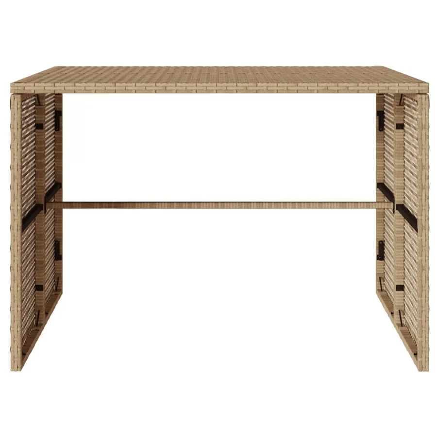 Ensemble à manger de jardin et coussins 3 pcs Beige poly rotin - 9