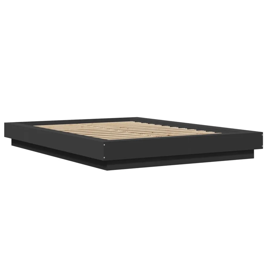 Cadre de lit sans matelas noir 120x200 cm - 3
