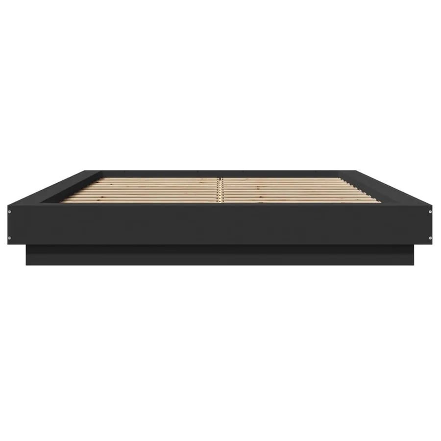 Cadre de lit sans matelas noir 120x200 cm - 4