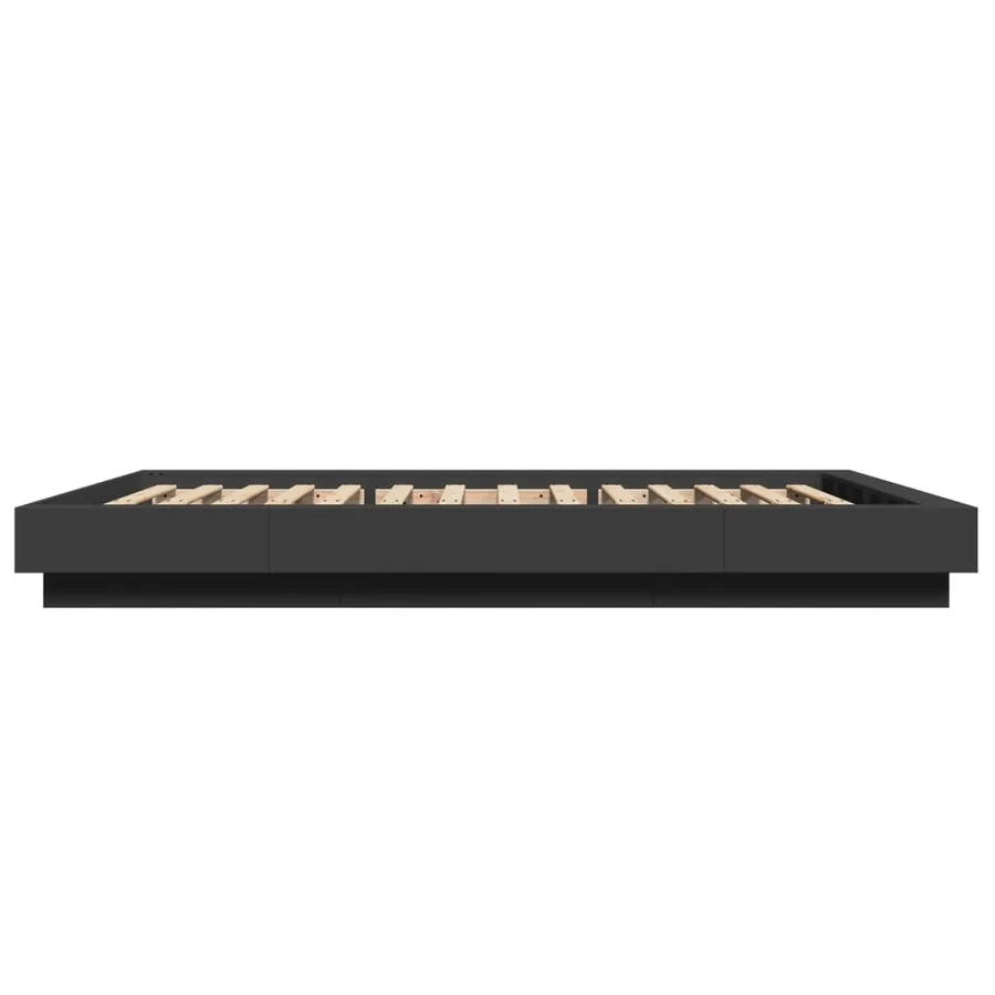 Cadre de lit sans matelas noir 120x200 cm - 5