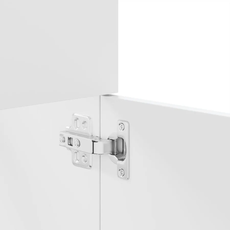 Ensemble de meubles salle de bain 4 pcs blanc bois d'ingénierie - 9