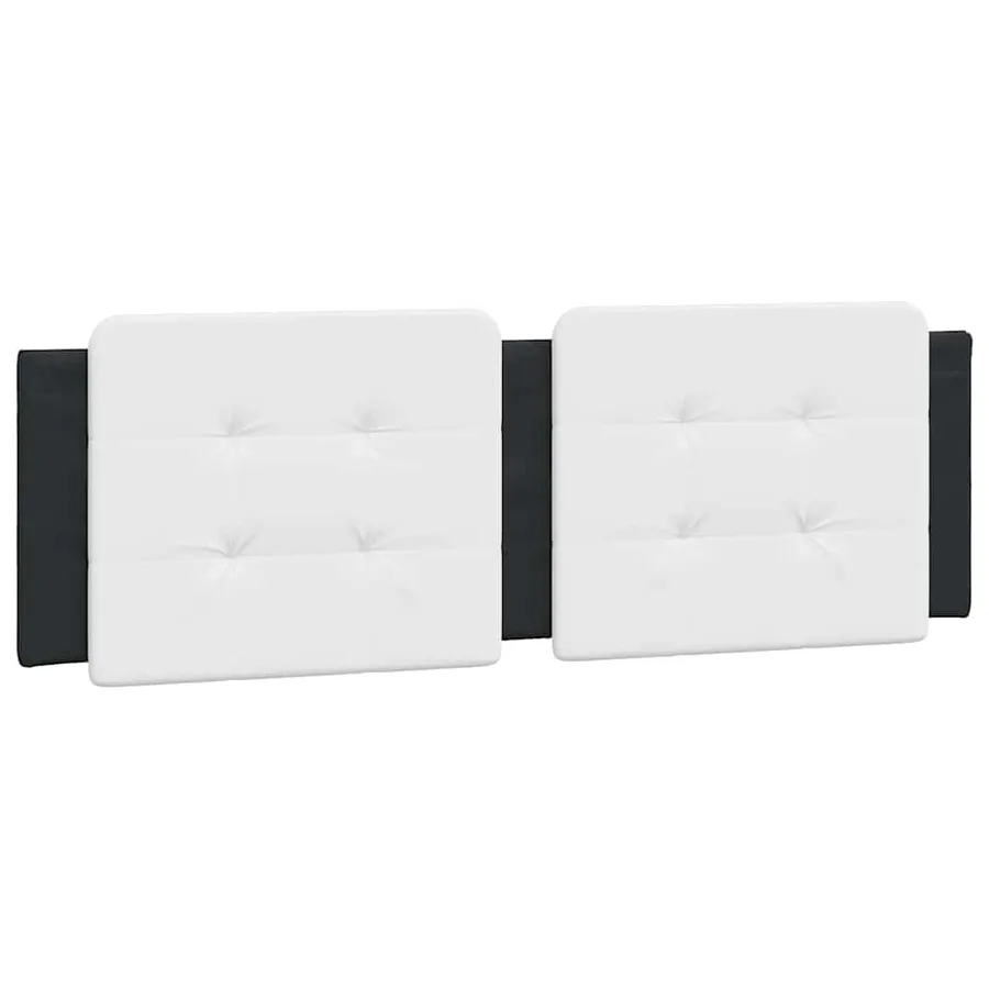 Coussin de tête de lit Zadar blanc et noir 160 cm similicuir - 2