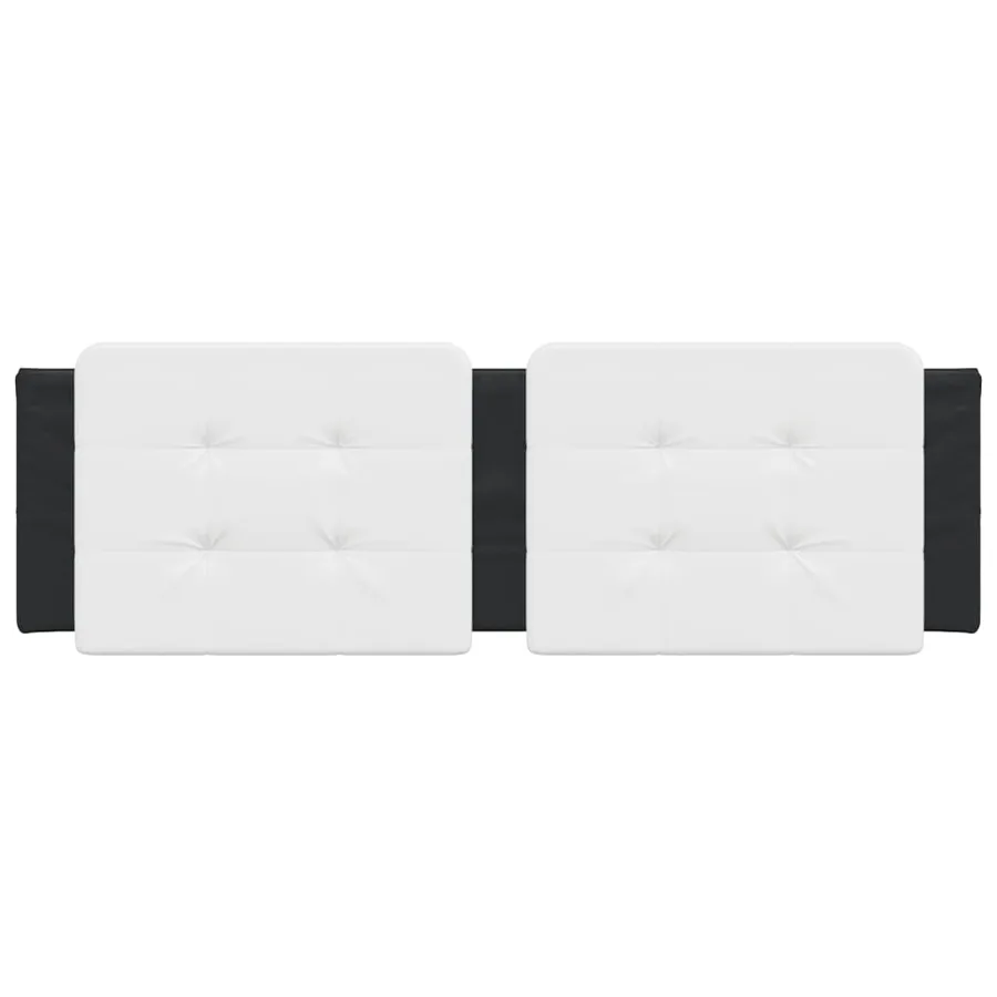Coussin de tête de lit Zadar blanc et noir 160 cm similicuir - 4
