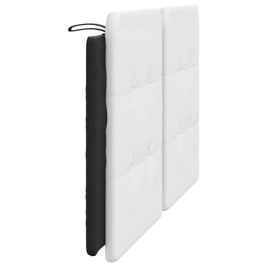 Coussin de tête de lit Zadar blanc et noir 160 cm similicuir - 5