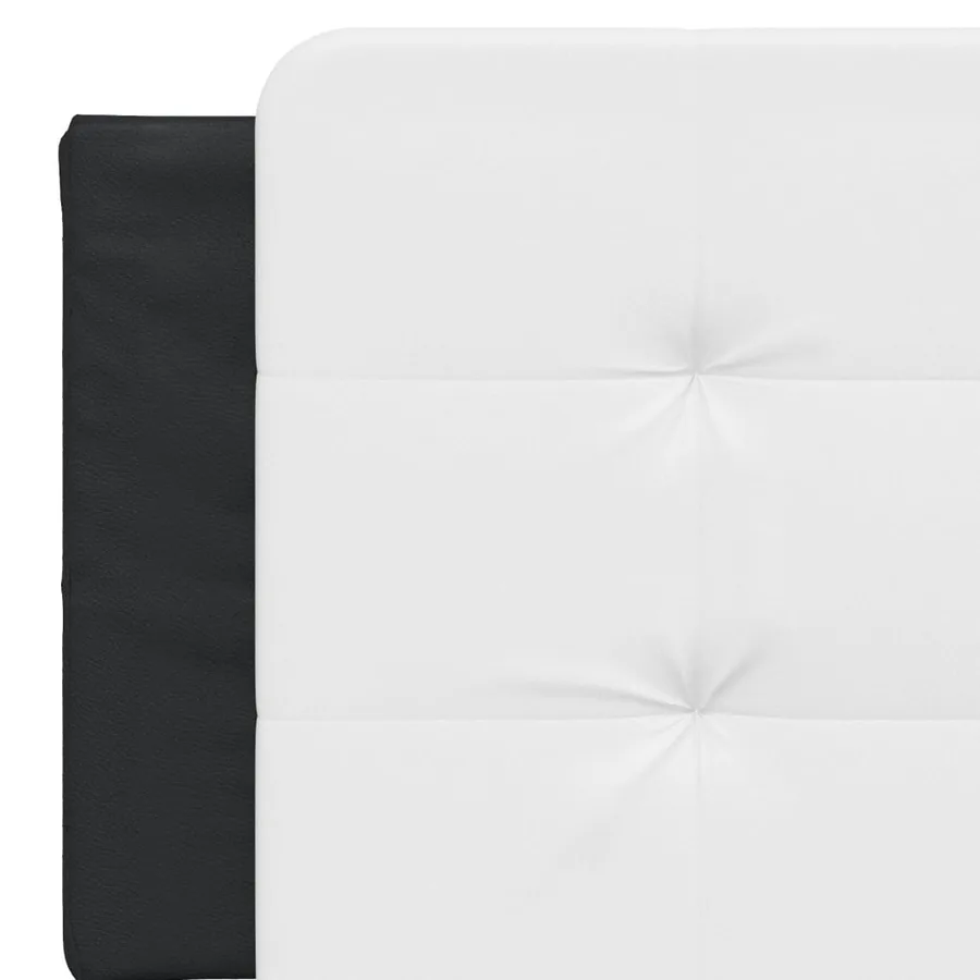 Coussin de tête de lit Zadar blanc et noir 160 cm similicuir - 7