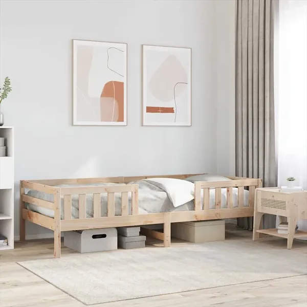 Cadre de lit sans matelas 80x200 cm bois massif de pin
