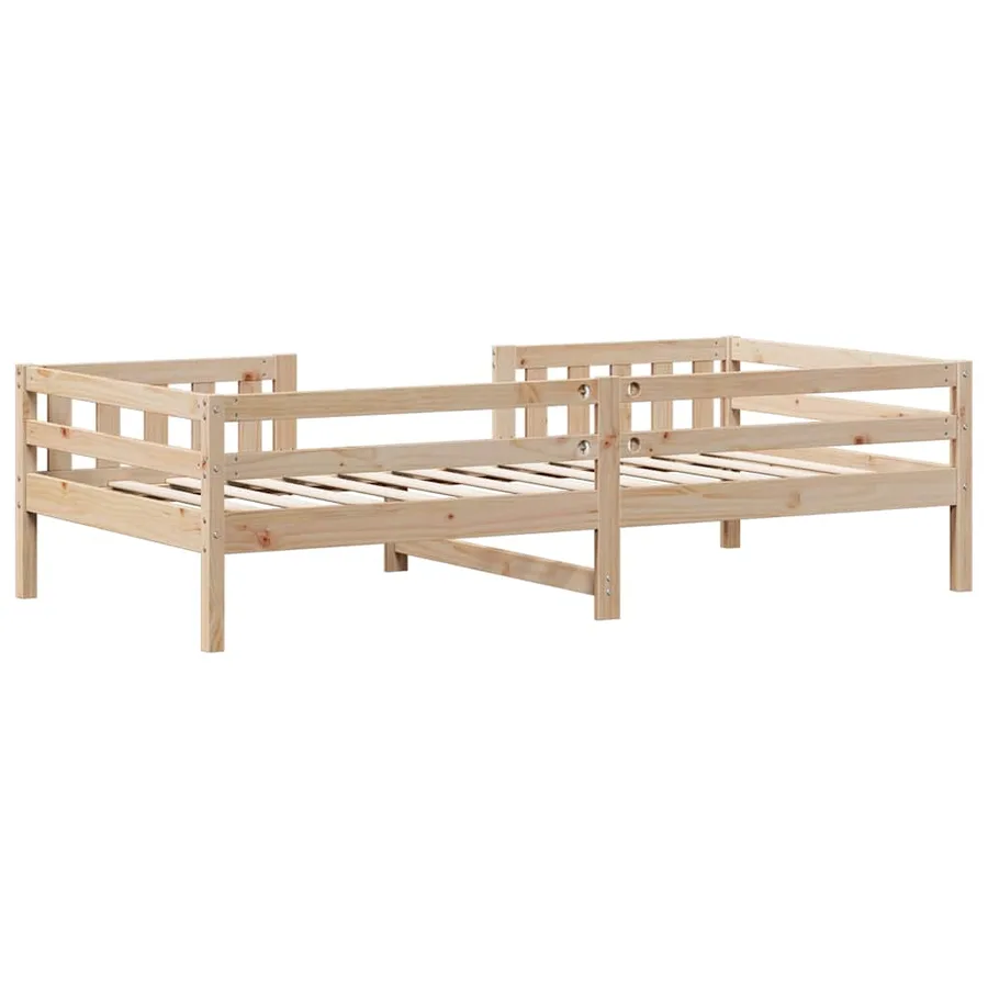 Cadre de lit sans matelas 80x200 cm bois massif de pin - 6
