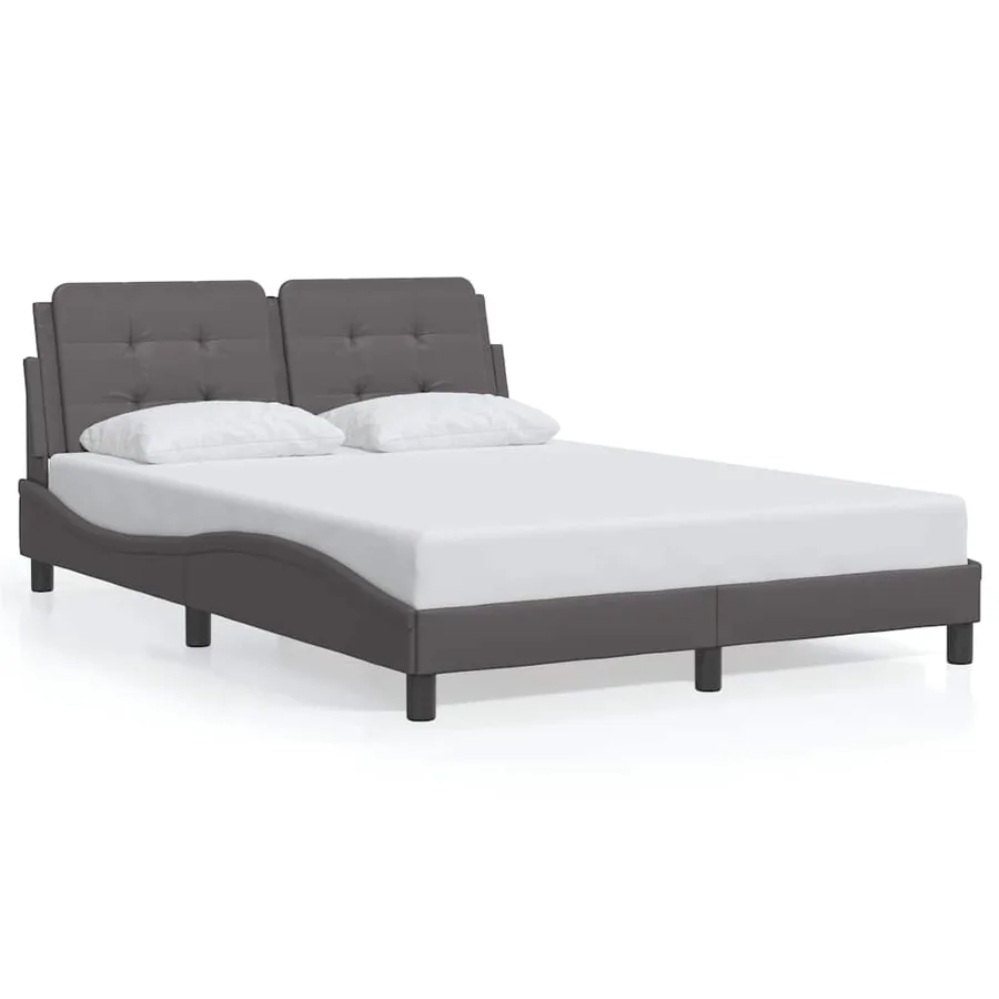 Cadre de lit sans matelas Zadar gris 120x200 cm similicuir - 2
