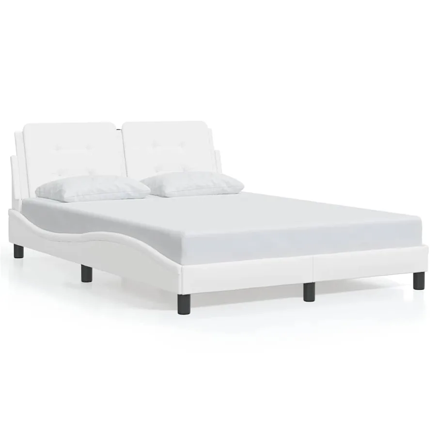 Cadre de lit avec LED sans matelas Zadar blanc 120x200 cm - 5