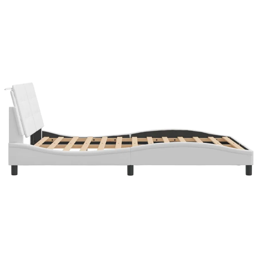 Cadre de lit avec LED sans matelas Zadar blanc 120x200 cm - 9