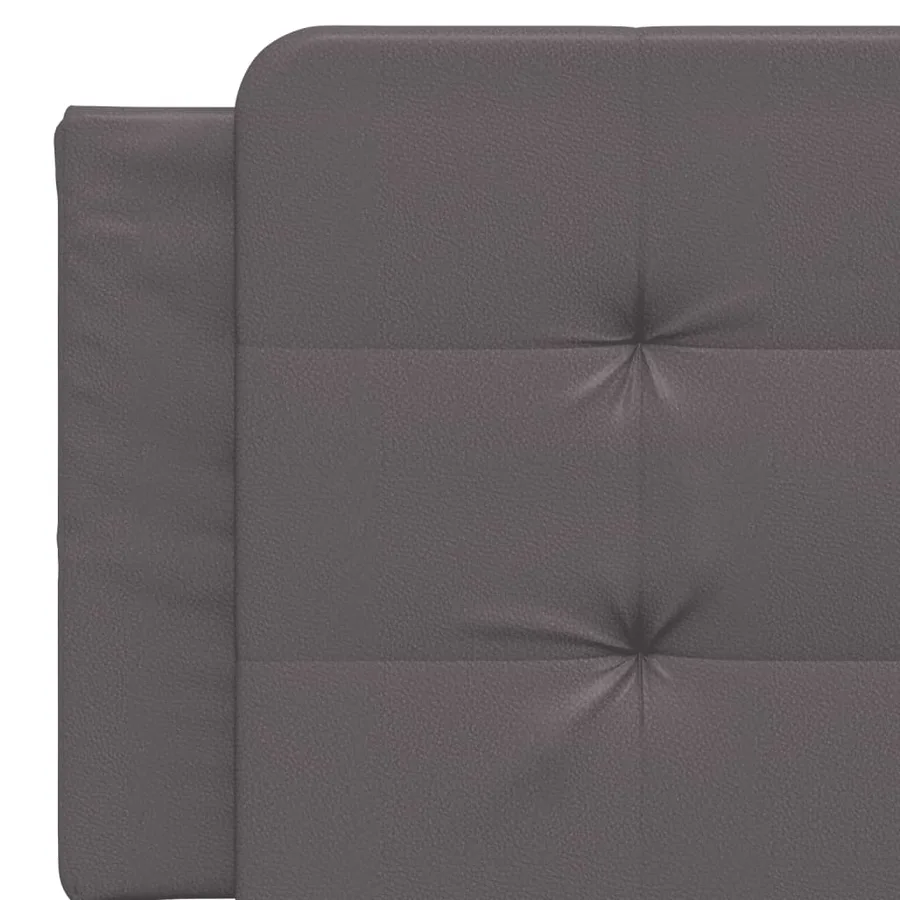 Lit avec matelas Zadar gris 160x200 cm similicuir - 7
