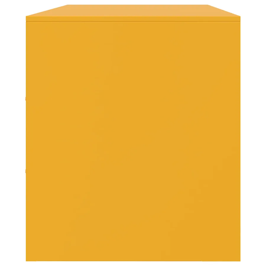 Meuble TV jaune moutarde 99x39x44 cm acier - 9