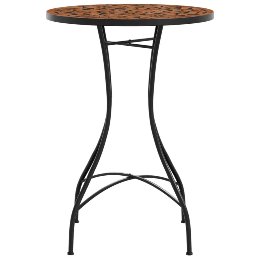 Table de bistro mosaïque terre cuite Ø50x70 cm céramique - 5