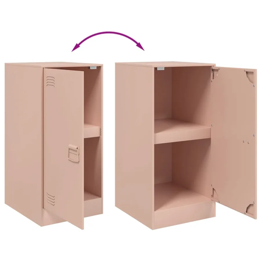 Buffet rose 34,5x39x73 cm acier - 10