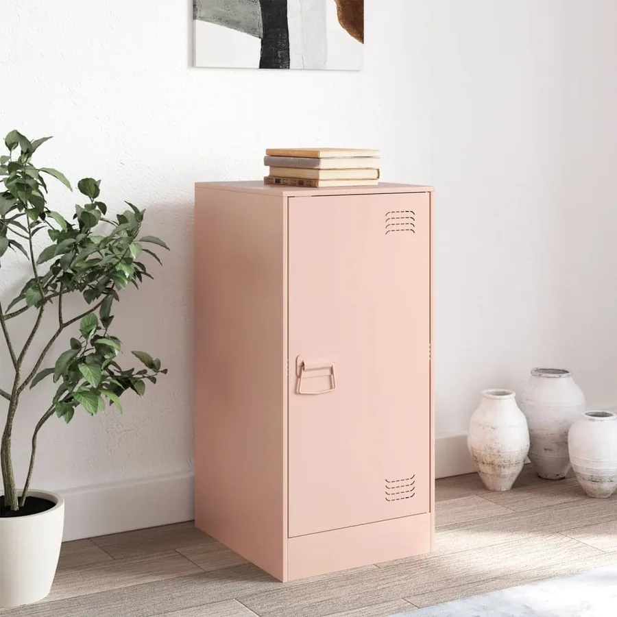 Buffet rose 34,5x39x73 cm acier - 3