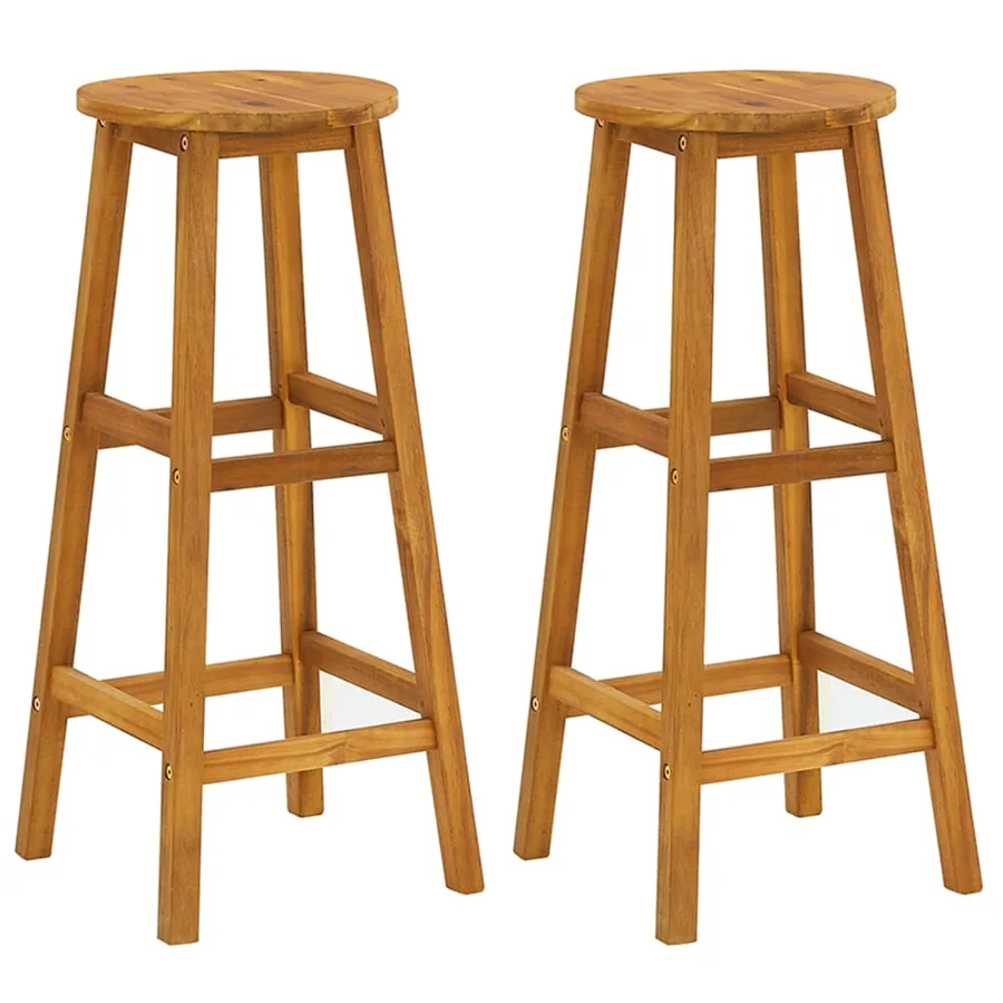 Ensemble de bar de jardin 3 pcs Bois d'acacia solide - 8