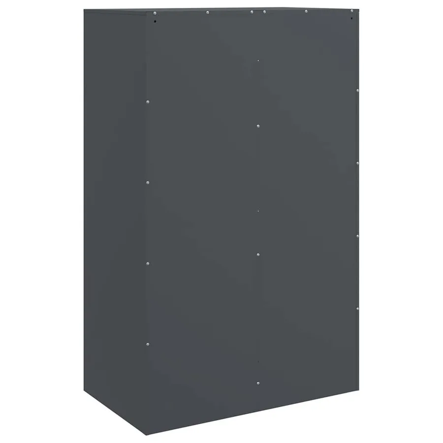 Buffet anthracite 67x39x107 cm acier - 9
