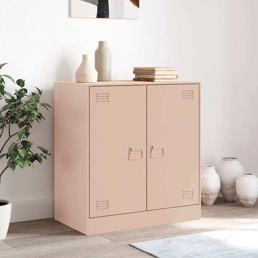 Buffet rose 67x39x73 cm acier - 3